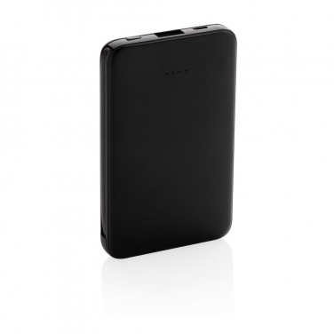 Logotrade business gift image of: 5.000 mAh Pocket Powerbank with integrated cables, black