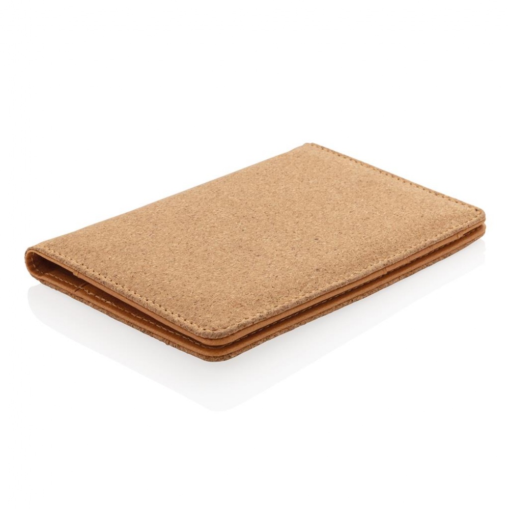 Logotrade business gift image of: ECO Cork secure RFID passport cover, brown