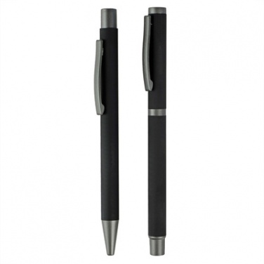 Logo trade advertising products image of: Writing set, ball pen and roller ball pen