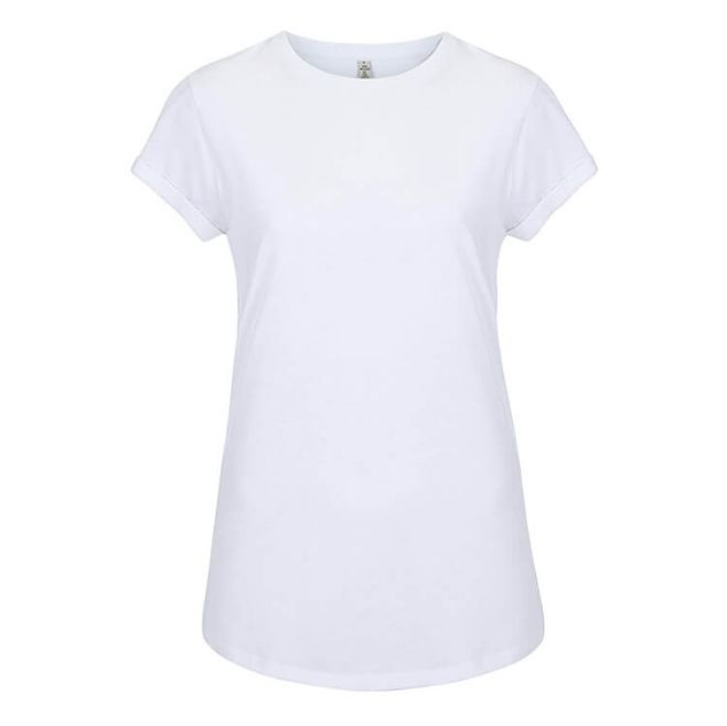 Logo trade promotional product photo of: Salvage women´s rolled sleeve t-shirt, dove white