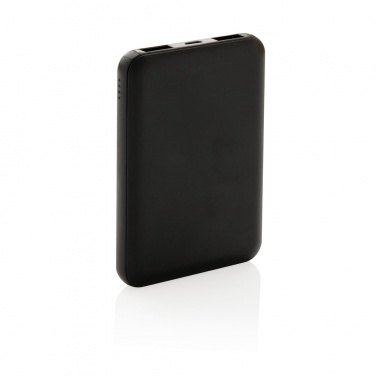 Logo trade promotional products picture of: High Density 5.000 mAh Pocket Powerbank, black