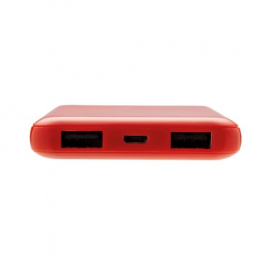 Logotrade promotional merchandise picture of: High Density 5.000 mAh Pocket Powerbank, red