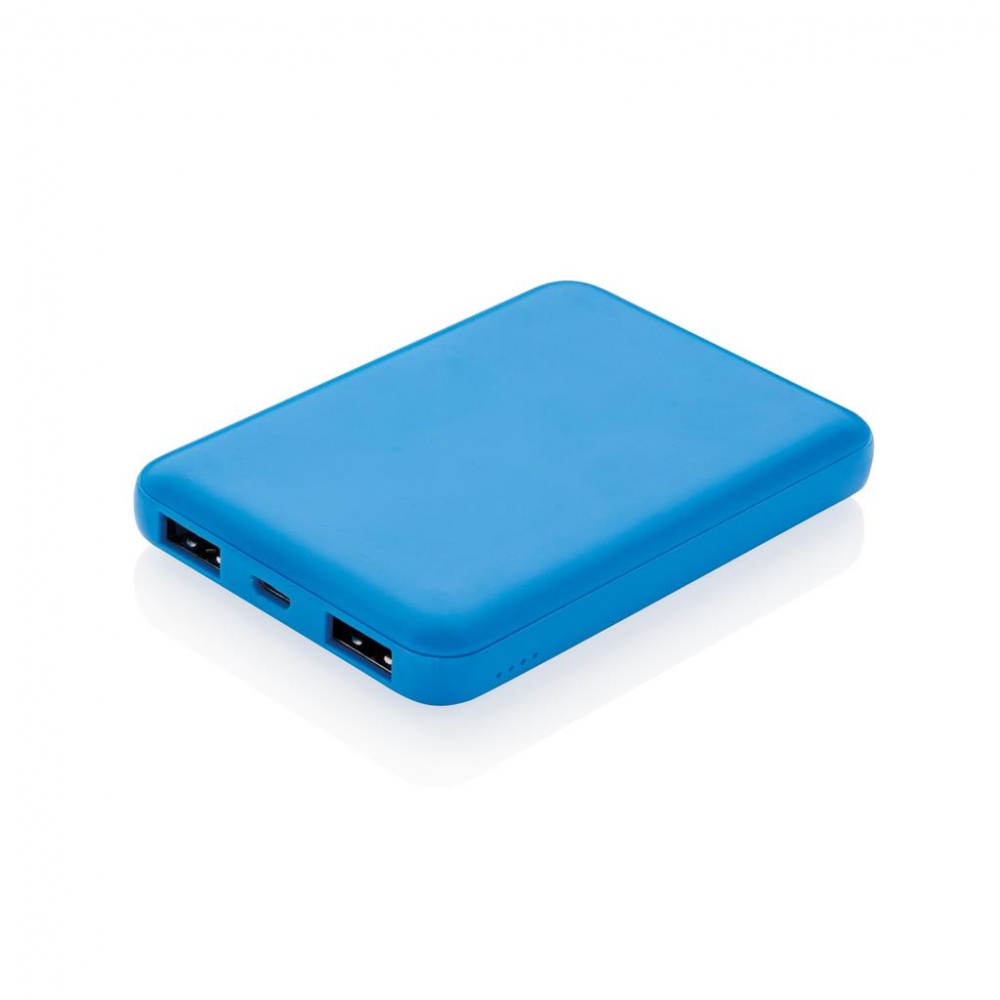 Logo trade promotional products picture of: High Density 5.000 mAh Pocket Powerbank, blue