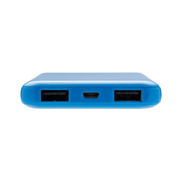 Logotrade promotional merchandise image of: High Density 5.000 mAh Pocket Powerbank, blue