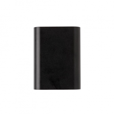 Logotrade promotional item picture of: Aluminium 5.000 mAh Wireless 5W Pocket Powerbank, black