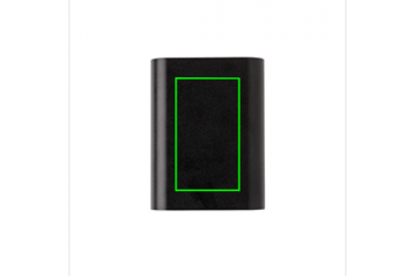 Logotrade promotional items photo of: Aluminium 5.000 mAh Wireless 5W Pocket Powerbank, black
