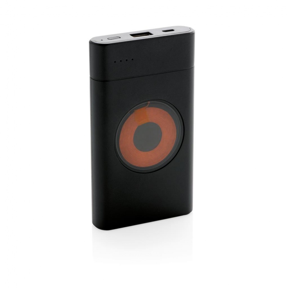 Logotrade promotional gift picture of: Encore 8.000 mAh wireless charging powerbank, black