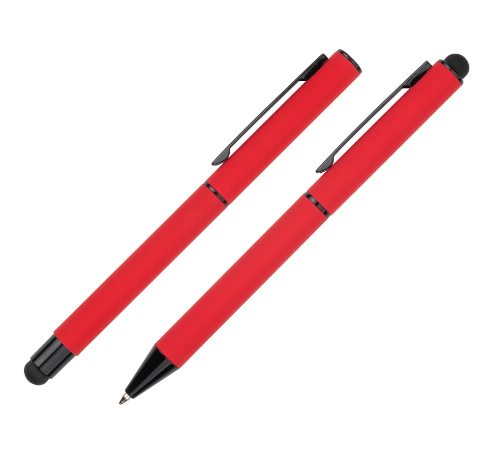 Logo trade promotional products image of: Writing set touch pen, soft touch CELEBRATION Pierre Cardin