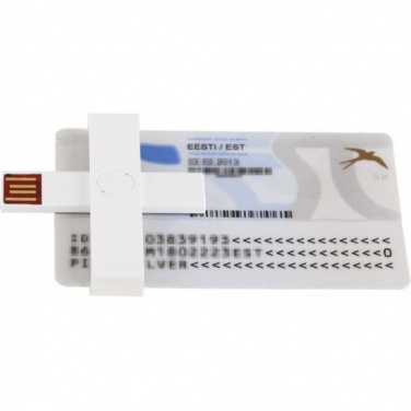Logo trade business gift photo of: +ID smart card reader, USB, white