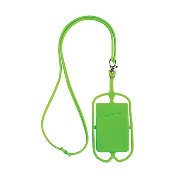 Logotrade promotional item image of: Lanyard with cardholder, Green