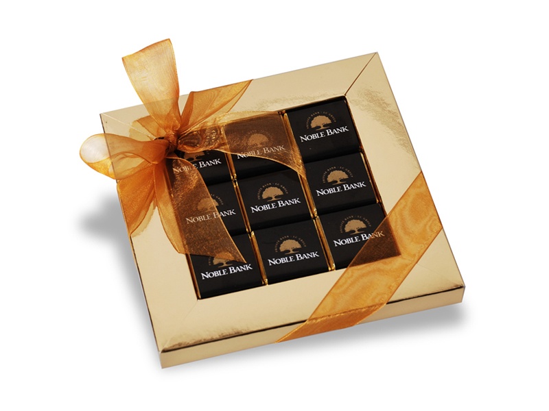 Logotrade promotional giveaway image of: Square chocolates frame box