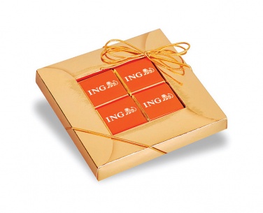 Logo trade promotional gift photo of: 4 chocolates frame box