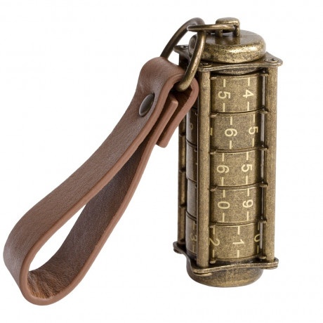 Logo trade promotional gift photo of: Cryptex, Antique Gold USB flash drive with combination lock 16 Gb