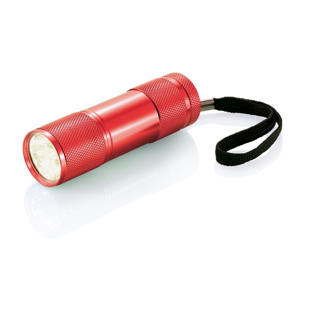 Logo trade promotional products picture of: Quattro torch, red with personalized name and sleeve in a gift wrap