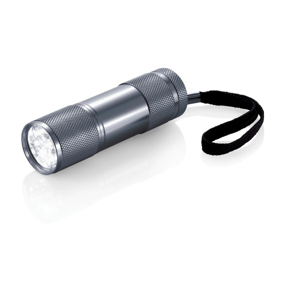Logotrade corporate gifts photo of: Quattro torch, grey with personalized name and sleeve in a gift wrap