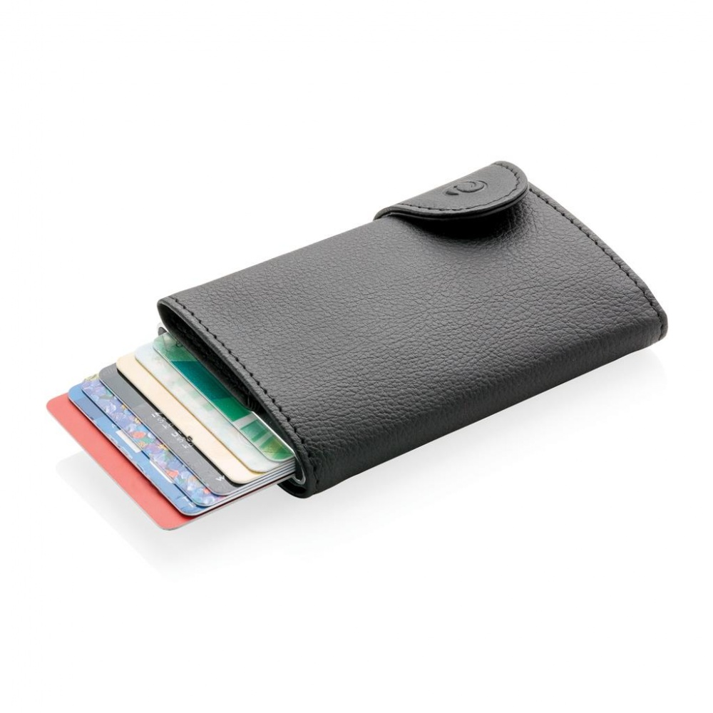 Logotrade business gift image of: C-Secure RFID card holder & wallet black with name, sleeve, gift wrap