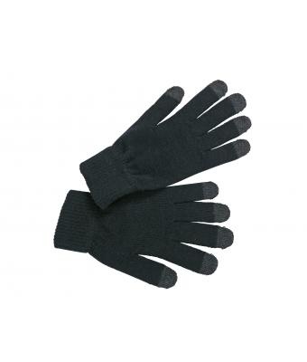 Logo trade promotional merchandise image of: Touch-screen knitted gloves, black