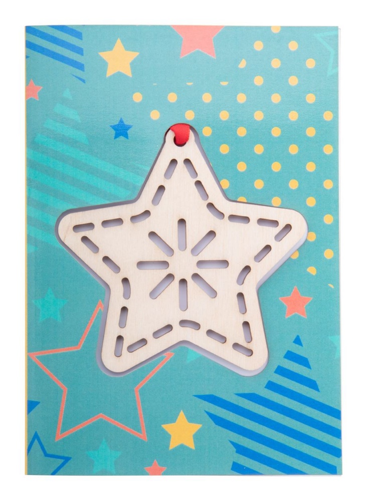 Logo trade promotional merchandise photo of: TreeCard Christmas card, star