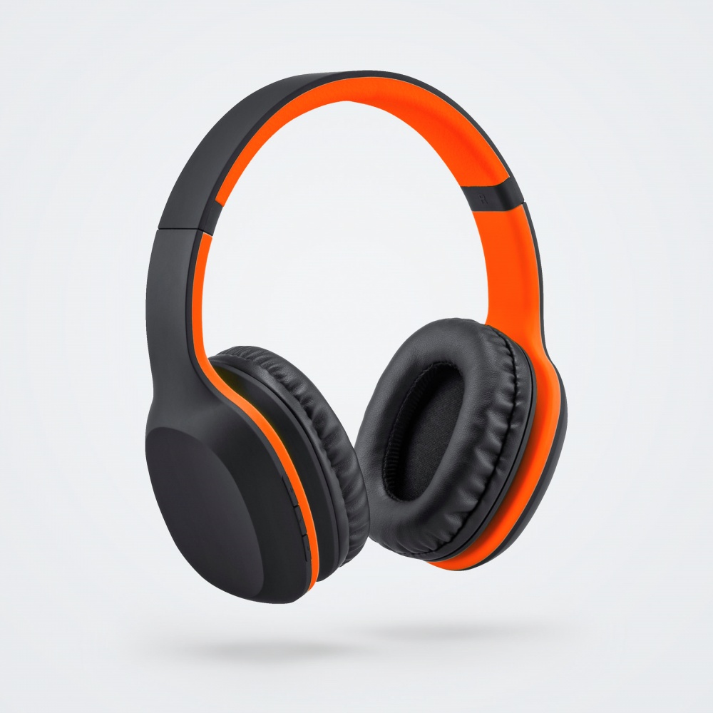 Logo trade promotional merchandise picture of: Wireless headphones Colorissimo, orange