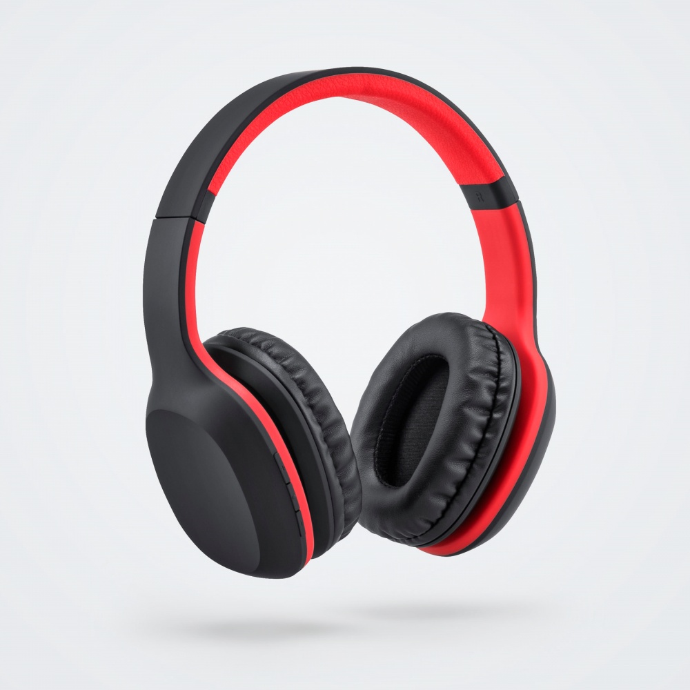 Logo trade corporate gift photo of: Wireless headphones Colorissimo, red