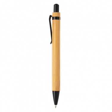 Logo trade promotional products picture of: Bamboo pen, black