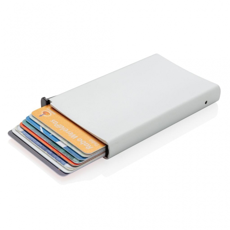 Aluminium RFID cardholder - card pocket, silver color