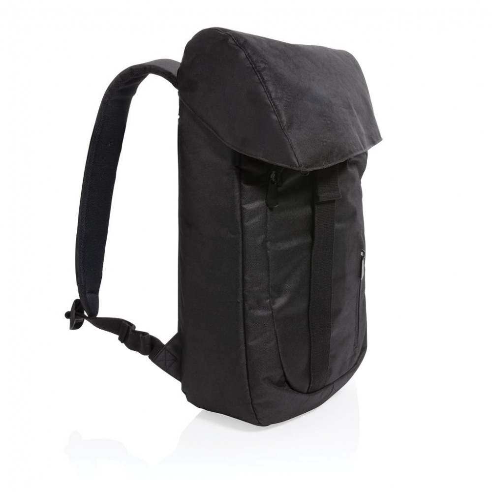 Logo trade promotional giveaway photo of: Osaka  rPET backpack, black
