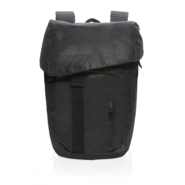 Logo trade promotional giveaways picture of: Osaka  rPET backpack, black