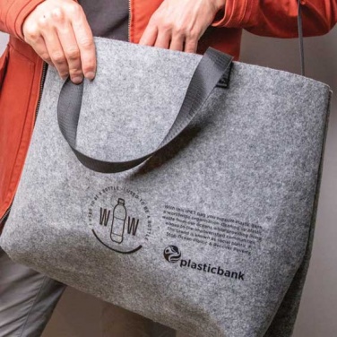 Logo trade promotional giveaways image of: RPET Felt Shoulder Bag