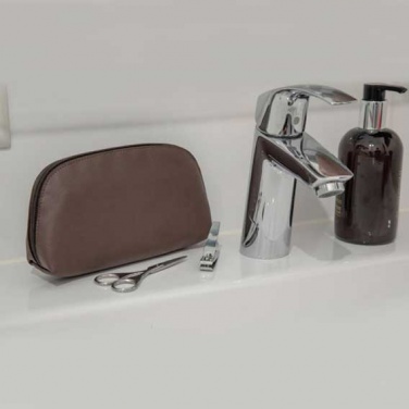 Logotrade business gift image of: Apple Leather Toiletry Bag