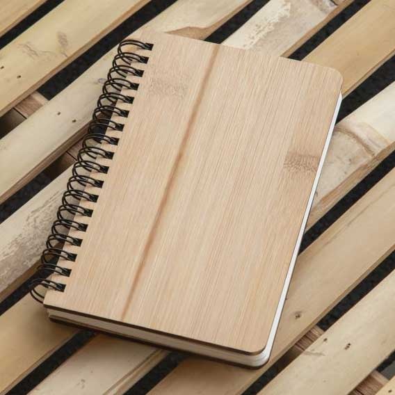 Logo trade business gifts image of: Stonewaste and Bamboo Notebook