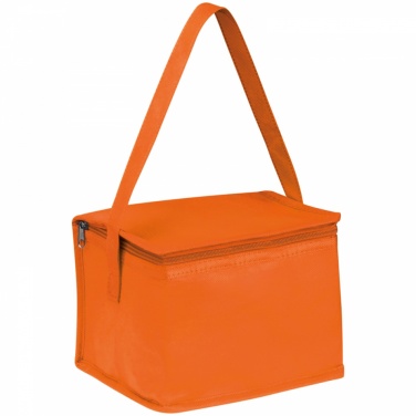 Logo trade advertising product photo of: Non-woven cooling bag - 6 cans, Orange