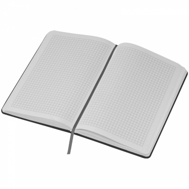 Logo trade promotional products picture of: Notebook with pocket A5, Black