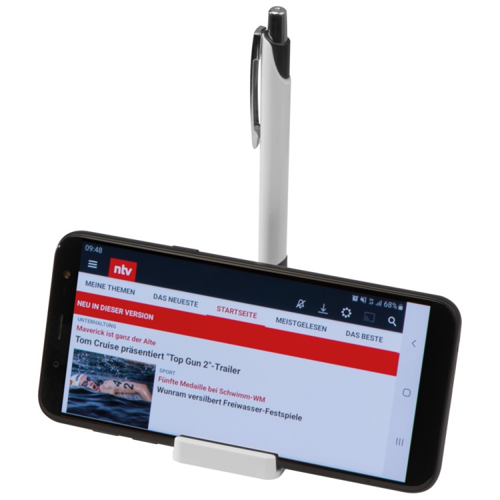 Logotrade advertising product image of: Mobile phone holder with magnetic function, includes metal ballpen
