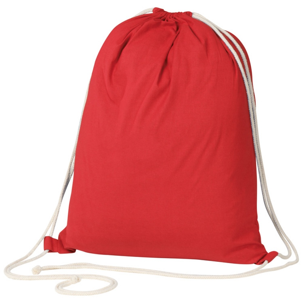 Logo trade advertising products picture of: ECO Tex certified Gymbag, Red