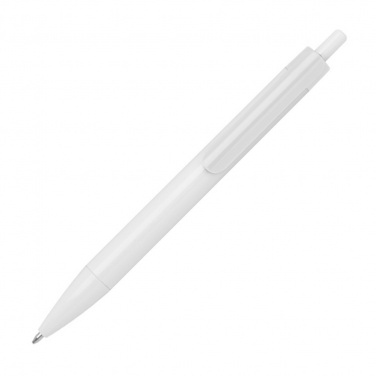 Logo trade promotional gifts image of: Ballpen with colored clip, White