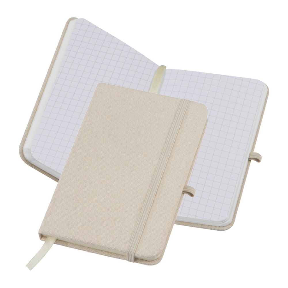 Logo trade promotional products picture of: Canvas notebook A6, Beige