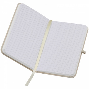 Logo trade corporate gifts image of: Canvas notebook A6, Beige