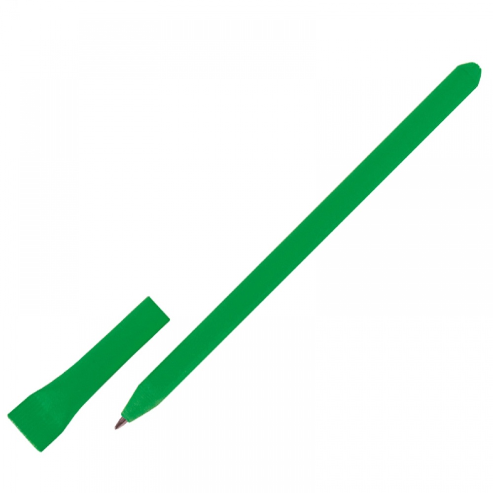 Logo trade promotional products image of: Carboard pen, Green