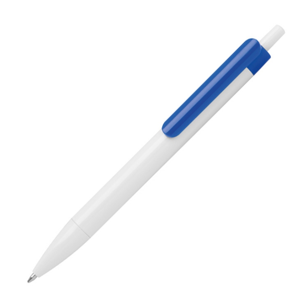 Logo trade corporate gifts picture of: Ballpen with colored clip, Blue
