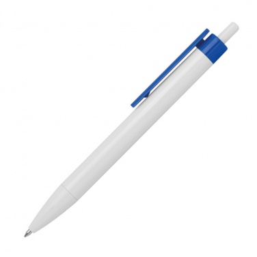 Logo trade corporate gift photo of: Ballpen with colored clip, Blue