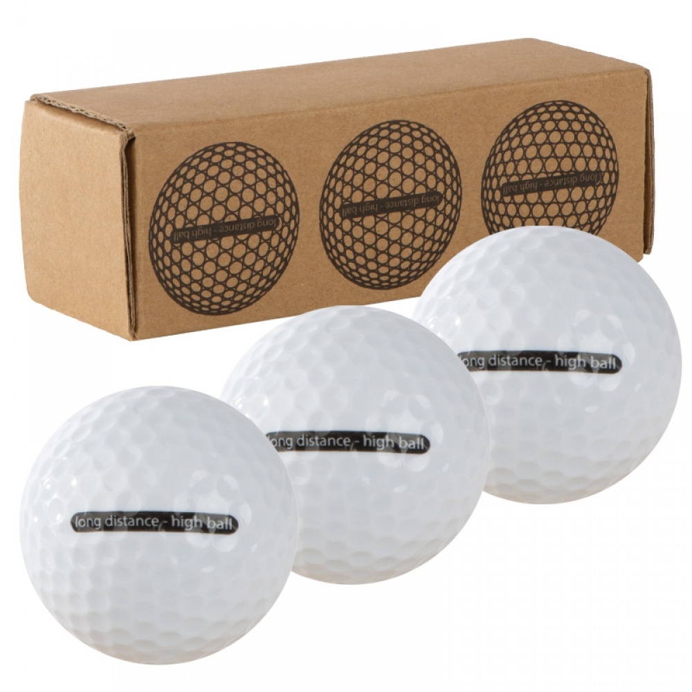 Logo trade promotional items picture of: Golf balls, White