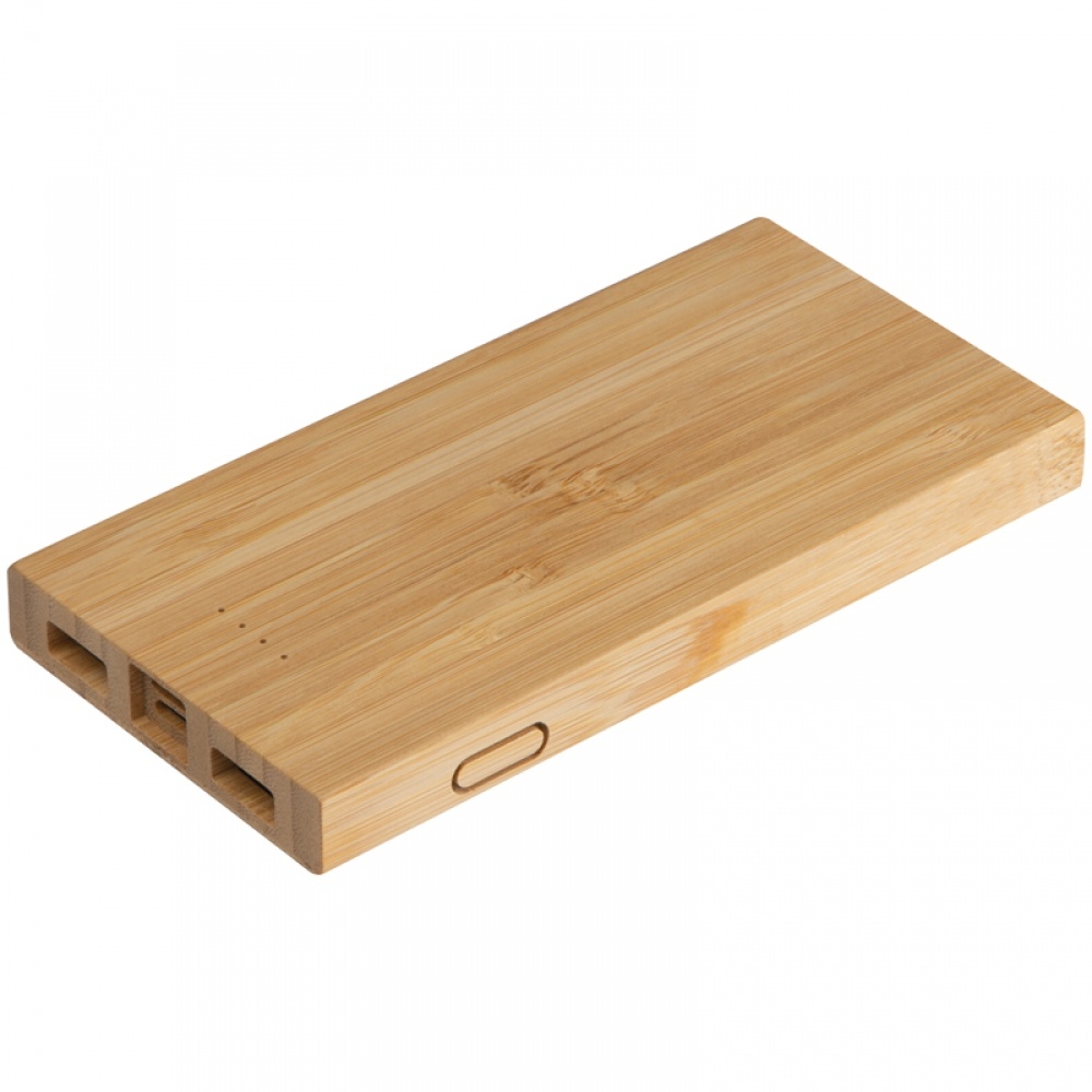 Logotrade promotional giveaway picture of: Bamboo power bank, Beige
