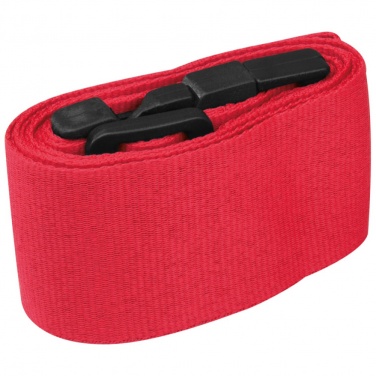 Logo trade promotional merchandise image of: Adjustable luggage strap, Red