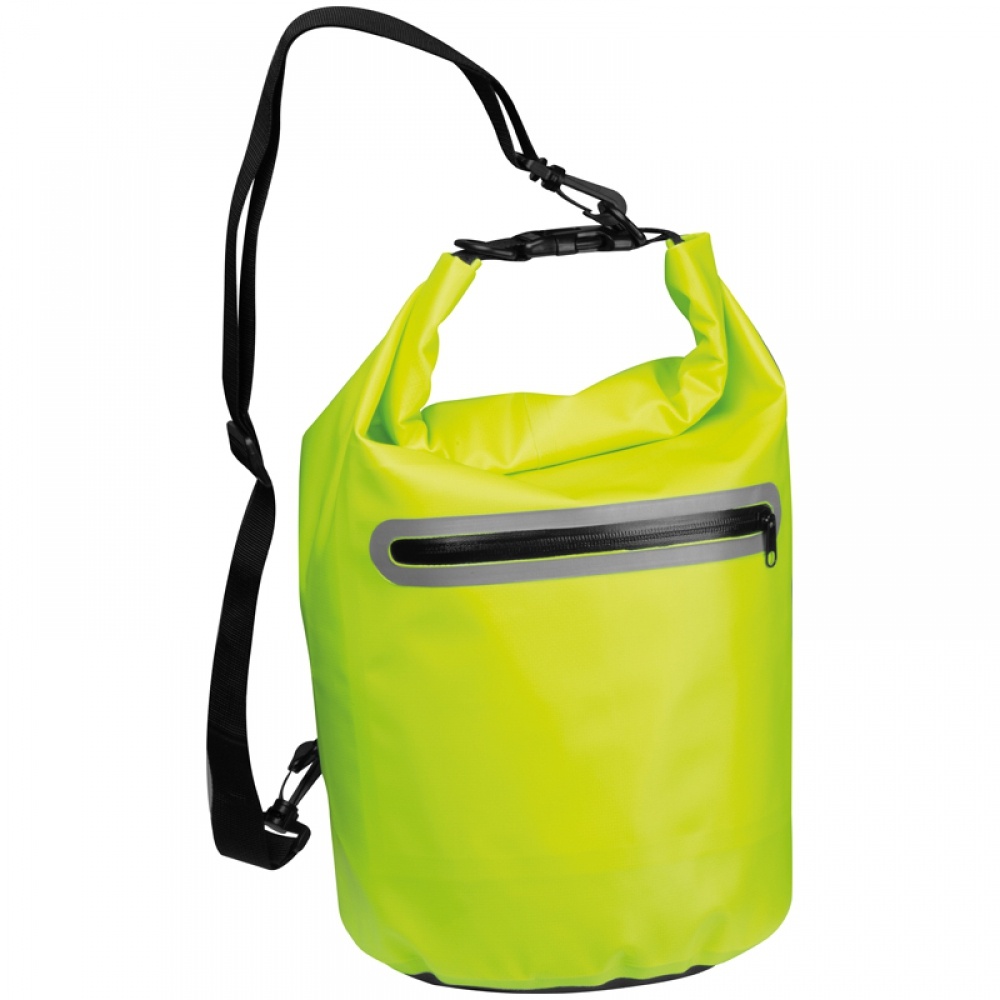 Logo trade promotional products image of: Waterproof bag with reflective stripes, Yellow