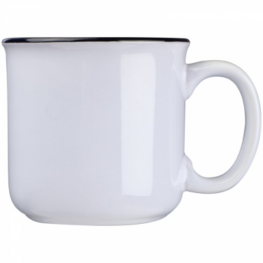 Logo trade promotional items picture of: Ceramic cup with black rim, white
