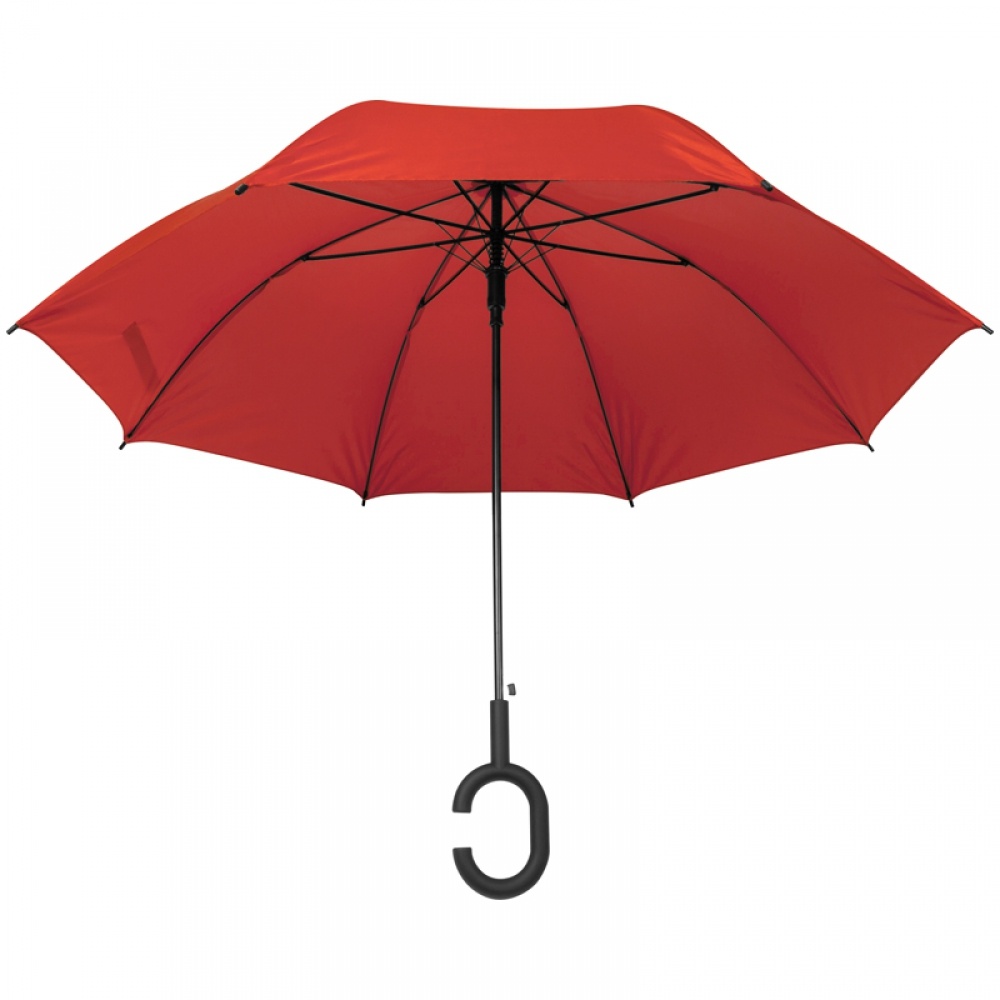 Logo trade corporate gifts image of: Hands-free umbrella, Red