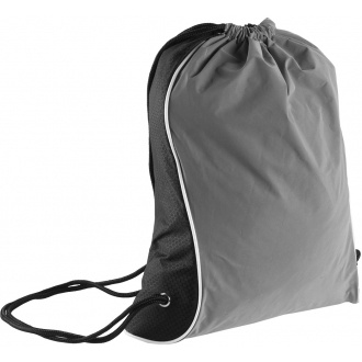 Logo trade corporate gifts picture of: Drawstring bag DENISON, Grey