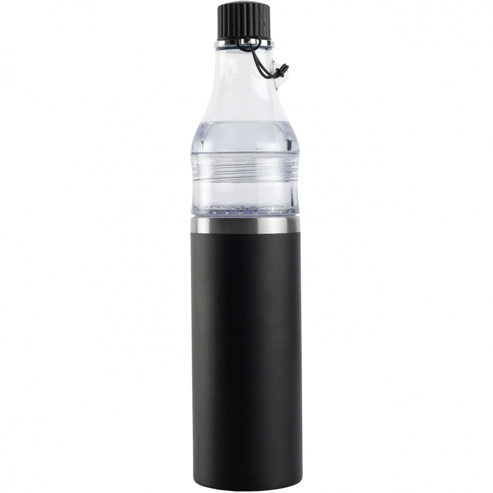 Logotrade promotional merchandise image of: Vacuum bottle DOMINIKA, Black