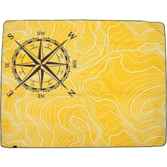 Logo trade promotional giveaway photo of: Foldable picnic blanket ALVERNIA, Yellow